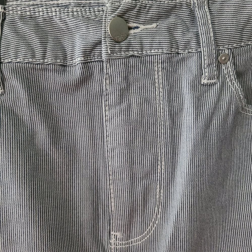 Gap Blue Pinstripe Mini Skirt Size 2 - Picture 2 of 9